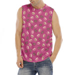 Sweet Macarons Pattern Print Men's Fitness Tank Top