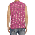 Sweet Macarons Pattern Print Men's Fitness Tank Top