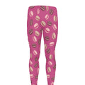 Sweet Macarons Pattern Print Men's Leggings