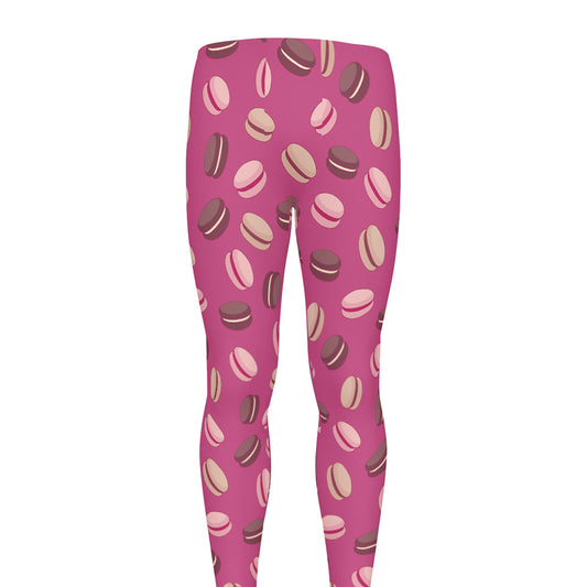 Sweet Macarons Pattern Print Men's leggings