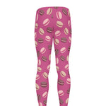 Sweet Macarons Pattern Print Men's leggings