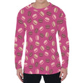 Sweet Macarons Pattern Print Men's Long Sleeve T-Shirt