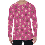 Sweet Macarons Pattern Print Men's Long Sleeve T-Shirt