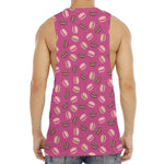 Sweet Macarons Pattern Print Men's Muscle Tank Top