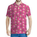 Sweet Macarons Pattern Print Men's Polo Shirt