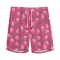 Sweet Macarons Pattern Print Men's Athletic Shorts
