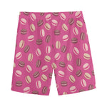 Sweet Macarons Pattern Print Men's Sports Shorts