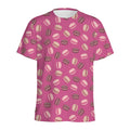 Sweet Macarons Pattern Print Men's Athletic T-Shirt