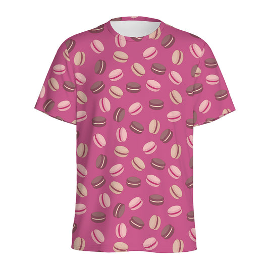 Sweet Macarons Pattern Print Men's Sports T-Shirt