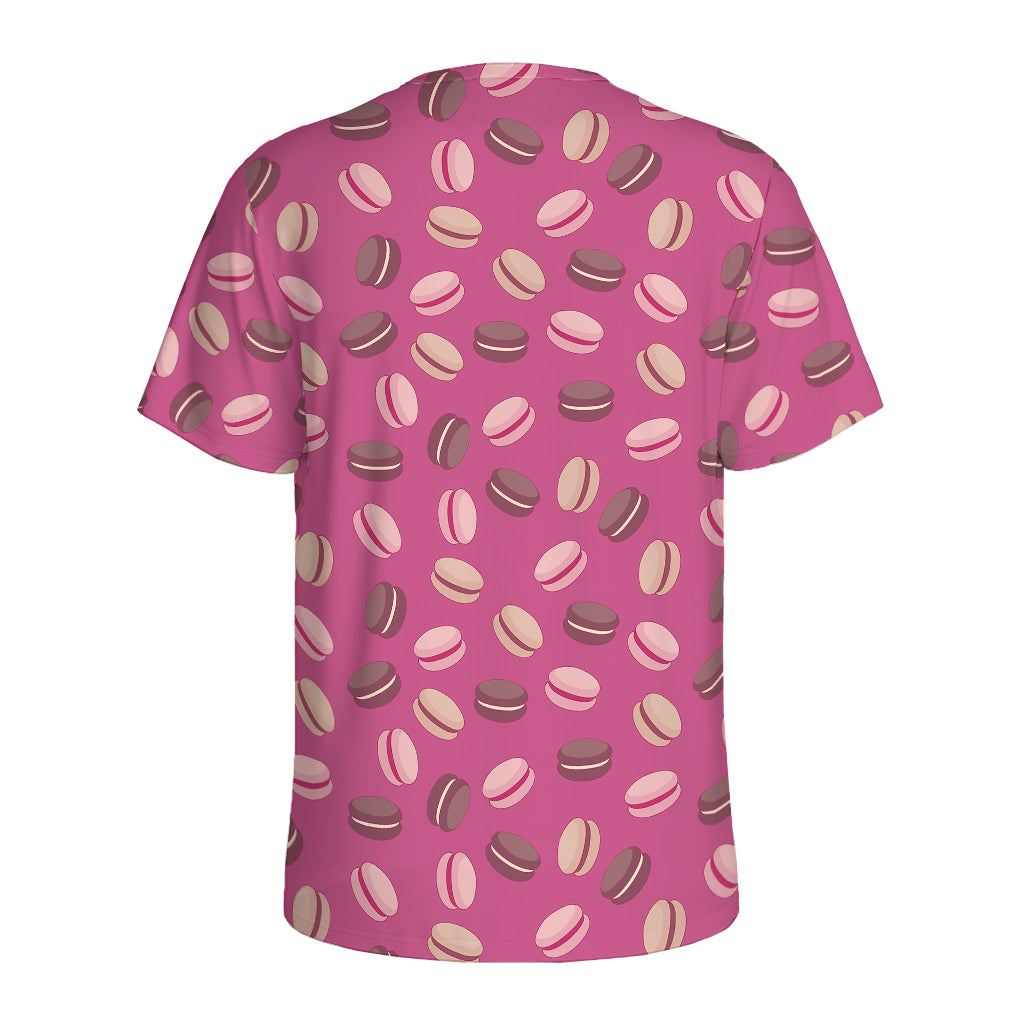 Sweet Macarons Pattern Print Men's Sports T-Shirt