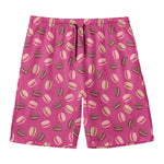 Sweet Macarons Pattern Print Men's Swim Trunks