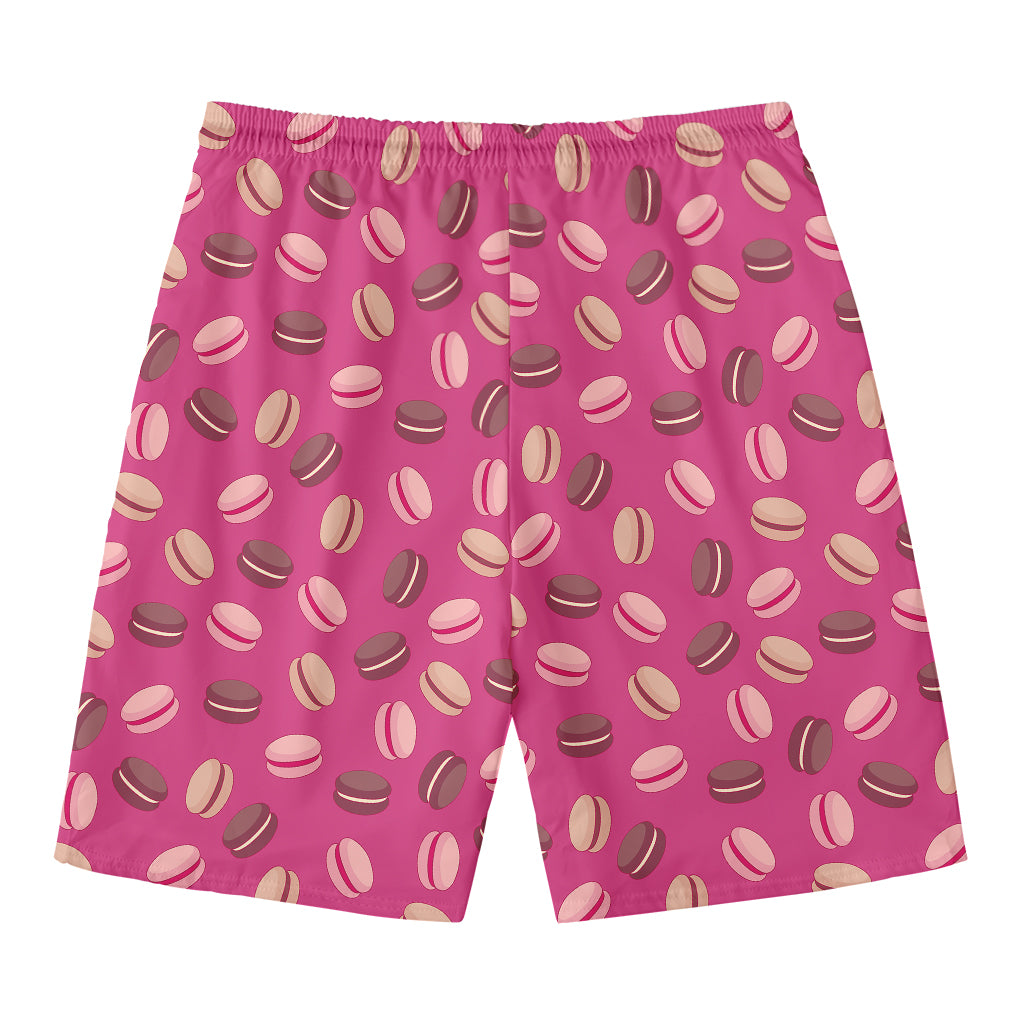 Sweet Macarons Pattern Print Men's Swim Trunks