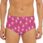 Sweet Macarons Pattern Print Men's Triangle Swim Briefs