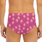 Sweet Macarons Pattern Print Men's Triangle Swim Briefs