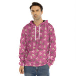 Sweet Macarons Pattern Print Men's Velvet Pullover Hoodie