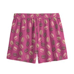 Sweet Macarons Pattern Print Mesh Shorts