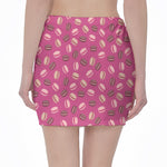 Sweet Macarons Pattern Print Pencil Mini Skirt