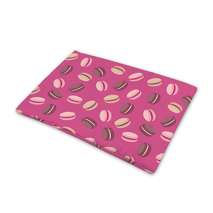 Sweet Macarons Pattern Print Pet Cooling Mat Cover