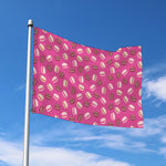Sweet Macarons Pattern Print Polyester Flag