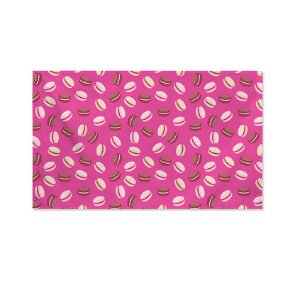 Sweet Macarons Pattern Print Polyester Flag