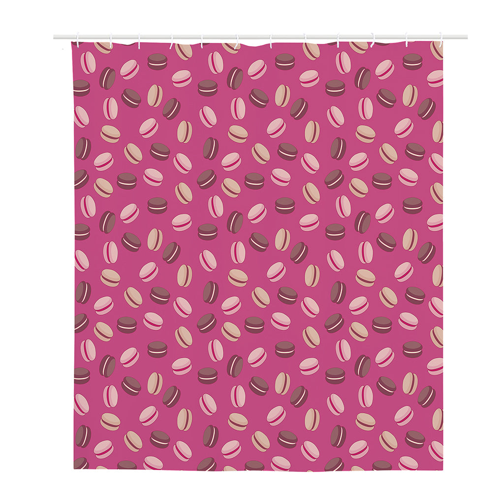 Sweet Macarons Pattern Print Polyester Shower Curtain