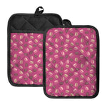 Sweet Macarons Pattern Print Pot Holders With Pocket