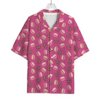 Sweet Macarons Pattern Print Rayon Hawaiian Shirt