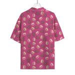 Sweet Macarons Pattern Print Rayon Hawaiian Shirt