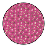 Sweet Macarons Pattern Print Round Floor Mat