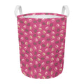 Sweet Macarons Pattern Print Round Laundry Basket