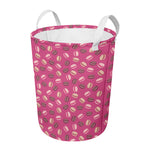 Sweet Macarons Pattern Print Round Laundry Basket