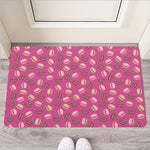 Sweet Macarons Pattern Print Rubber Doormat