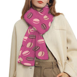 Sweet Macarons Pattern Print Scarf
