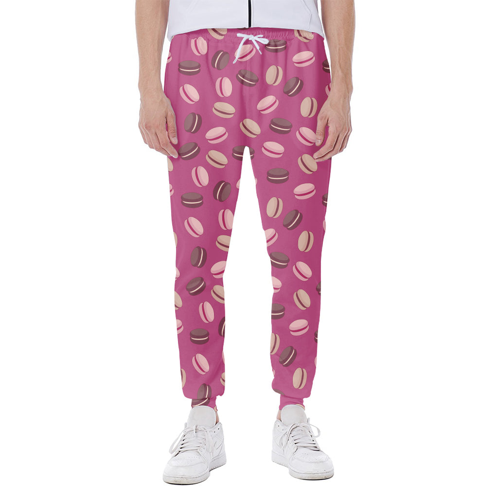 Sweet Macarons Pattern Print Scuba Joggers