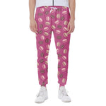 Sweet Macarons Pattern Print Scuba Joggers