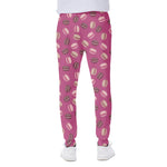 Sweet Macarons Pattern Print Scuba Joggers