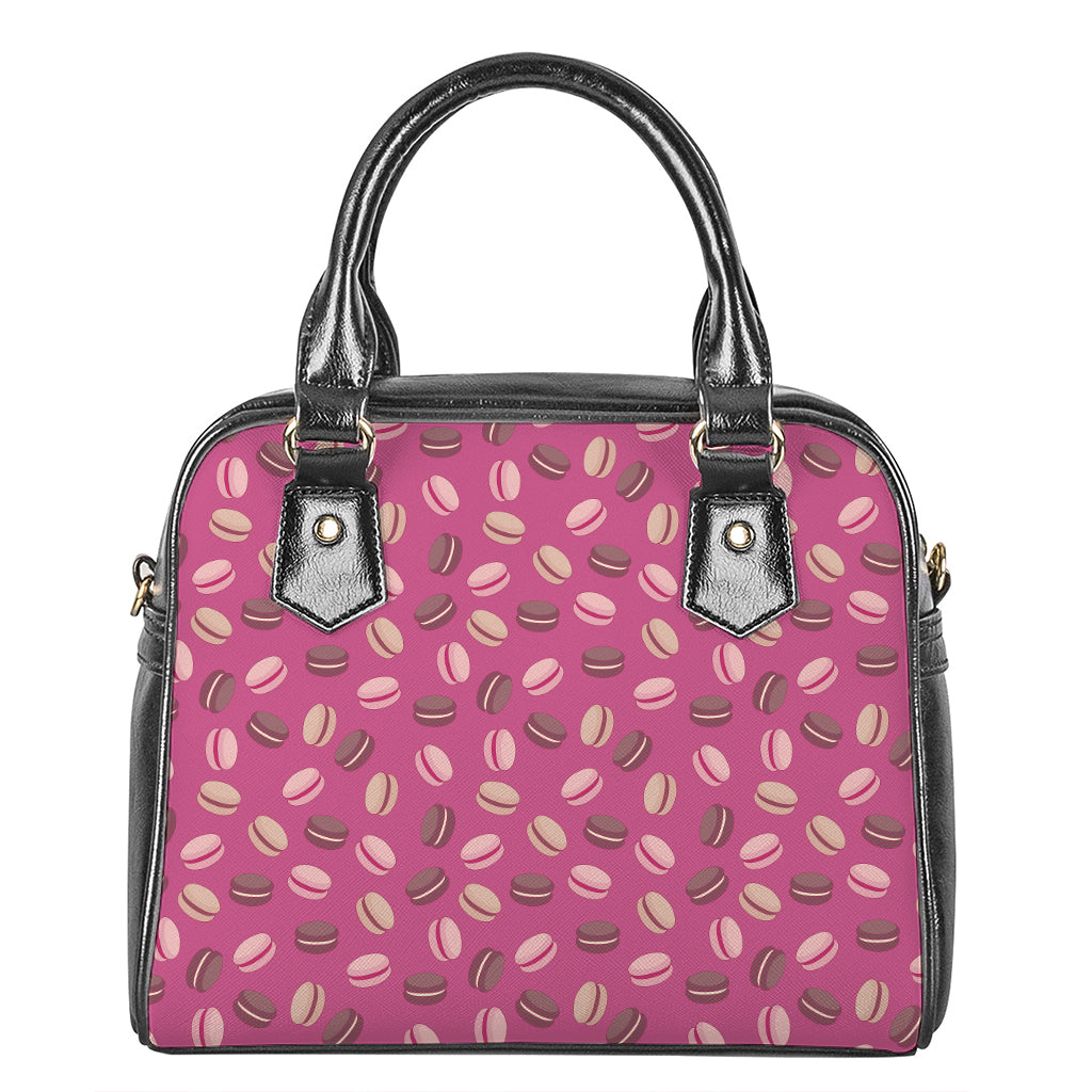 Sweet Macarons Pattern Print Shoulder Handbag