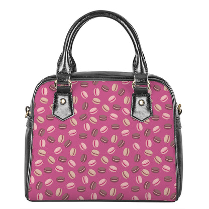 Sweet Macarons Pattern Print Shoulder Handbag