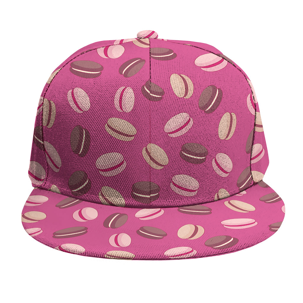 Sweet Macarons Pattern Print Snapback Cap