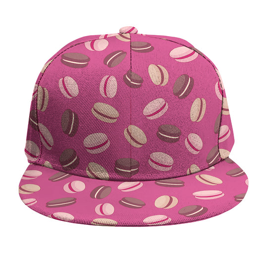Sweet Macarons Pattern Print Snapback Cap