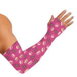 Sweet Macarons Pattern Print Sun Protection Arm Sleeves