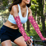Sweet Macarons Pattern Print Sun Protection Arm Sleeves