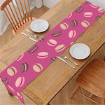 Sweet Macarons Pattern Print Table Runner