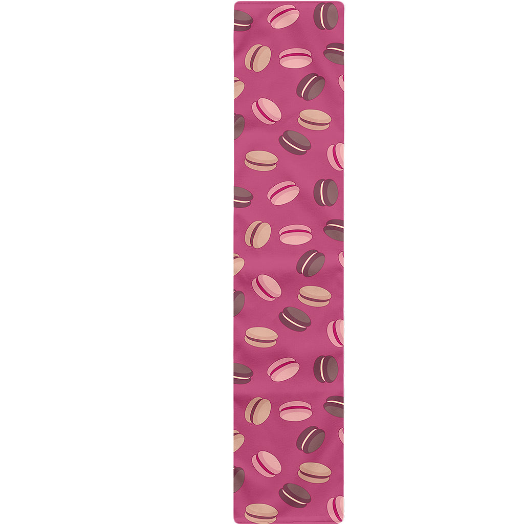 Sweet Macarons Pattern Print Table Runner