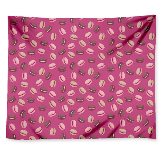 Sweet Macarons Pattern Print Tapestry