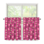 Sweet Macarons Pattern Print Tier Curtains