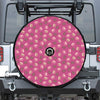 Sweet Macarons Pattern Print Tire Cover With Camera Hole