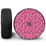 Sweet Macarons Pattern Print Tire Cover With Camera Hole