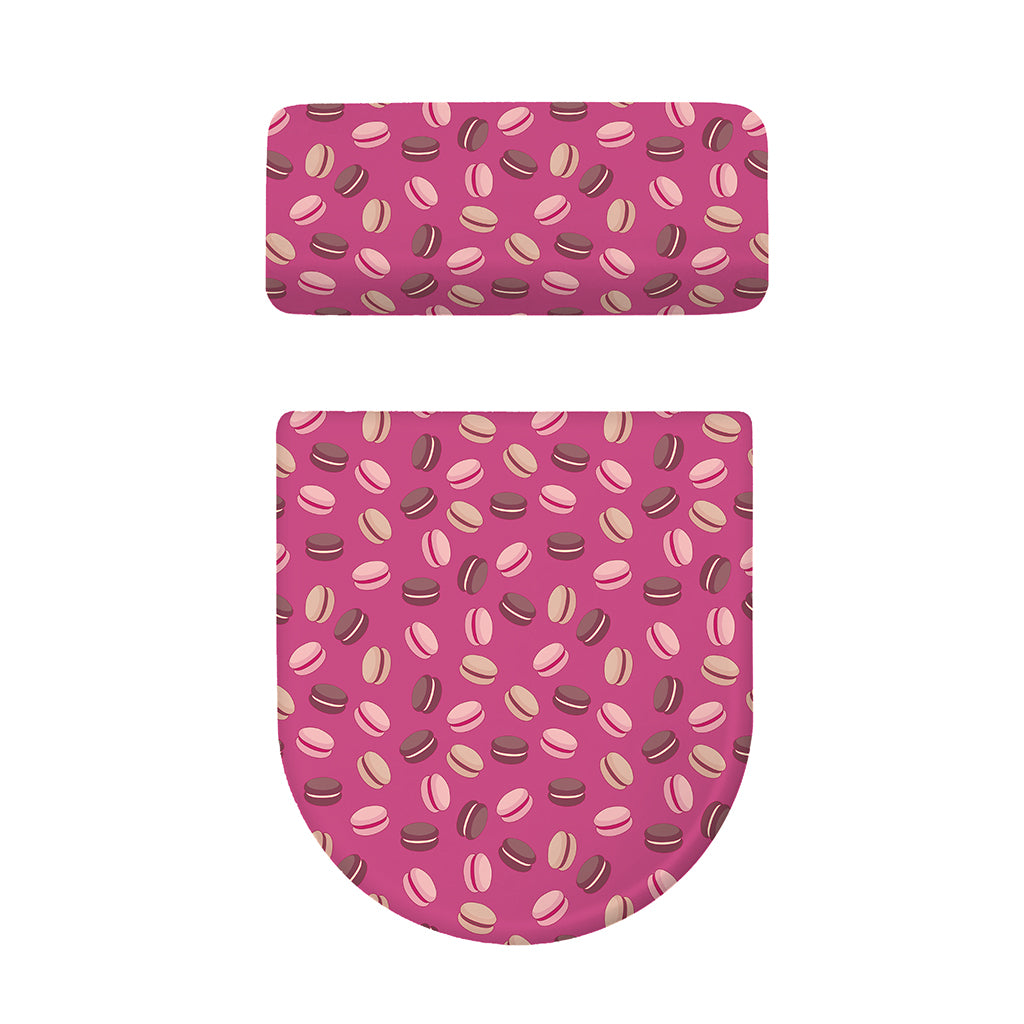 Sweet Macarons Pattern Print Toilet Lid And Tank Cover Set