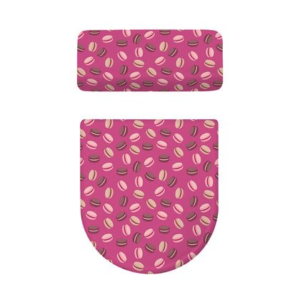 Sweet Macarons Pattern Print Toilet Lid And Tank Cover Set